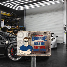 Daddy's Garage - I Can Fix Anything Except Stupid - Gift For Dad - Personalized Custom Classic Metal Signs