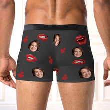 Caution Slippery - Personalized Customized Man's Boxer Briefs - Valentines Day Gift
