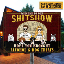 Couple Hope You Brought Alcohol & Dog Treats - Dog Lovers Gifts - Personalized Custom Classic Metal Signs
