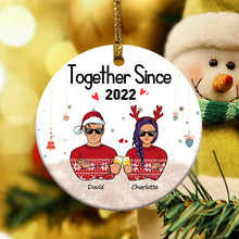 Together Since New Version - Personalized Ceramic Ornament - Anniversary, Christmas, New Year Gift For Husband, Wife, Lover, Boyfriend, Girlfriend
