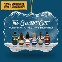 Family Where Life Begins Love Never Ends - Personalized Custom Benelux Shaped Acrylic Christmas Ornament - Gift For Family, Christmas Gift
