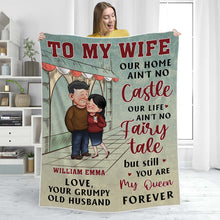 You Are My Queen Forever - Couple Blanket - Winnter Gifts For Her, Couples Personalized Custom Fleece Flannel Blanket