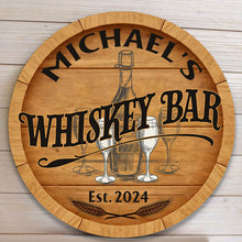 Whiskey Bar Wood Sign Home Bar Grill Accessories Personalized Custom Door Sign