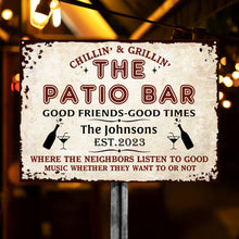 Personalized Patio Bar Grilling Red Listen To The Good Music Custom Classic Metal Signs