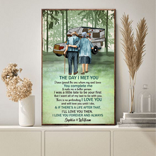 Camping Old Couple Forest The Day I Met You - Gifts Personalized Custom Framed Canvas Wall Art