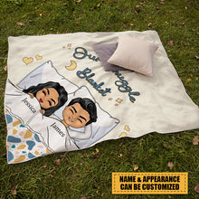 Our Snuggle Blanket - Couple Blanket - Anniversary Gifts For Couples Personalized Custom Fleece Blanket