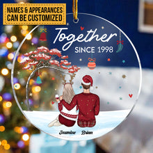 Together Since - Personalized Circle Acrylic Ornament - Christmas Gift For Couple, Husband And Wife