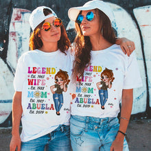 Legend Wife Mom Gift For Mother Personalized Custom Vintage T-shirt
