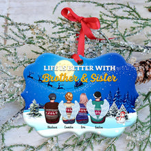 Life Is Better With Family - Personalized Christmas Ornament (Moon)