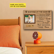 Custom Photo - Pet Lover Gifts Waiting at the door - Personalized Custom Canvas Wall Art - Pet Customized