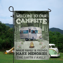 Personalized Camping Welcome To Our Campsite Custom RV Customized Flag-Flag-Thesunnyzone