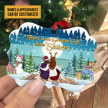 Gift Than SisSisters Christmas There Is No Greaterters - Personalized Custom Aluminum Ornament