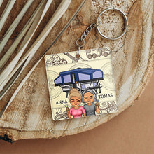 Key To The Camper - Acrylic Keychain - Traveling Gift For Camper, Camping Couples Personalized Custom Keychain