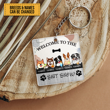 Personalized Custom Keychain Welcome To The Shitshow Keychain - Gifts For Dog Lovers - Personalized Dog Gifts - Custom Keychain