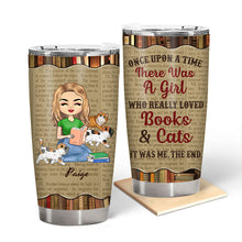 Just A Girl Who Loves Books & Cats - Reading Gift - Personalized Custom Tumbler