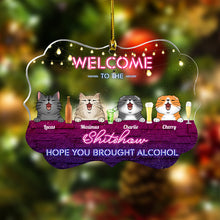 Welcome To The Shitshow - Personalized Custom Acrylic Ornament - Christmas Gifts For Pet Lovers
