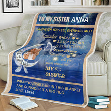 Custom Photo I Am Always With You And You Will Always Be My Sister - Bestie Blanket - Butterfly And Moon Gift For Sister Personalized Custom Fleece Flannel Blanket