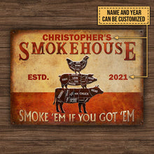 Personalized Grilling Vintage Smoke House Customized Classic Metal Signs-CUSTOMOMO