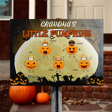 Grandma's Little Pumpkins - Halloween Gift Idea - Personalized Custom Classic Metal Signs