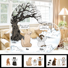 They Still Talk About You Memorial Heart-Shaped Acrylic Plaque Personalized Custom Gift For Pet Lovers