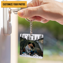 Life Is An Adventure With You - Gift For Camping Couples - Personalized Camping Keychain