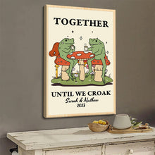 Together Until We Croak Frog Print Personalized Custom Framed Canvas Wall Art