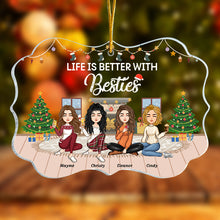 Not Sisters By Blood But Sisters By Heart - Personalized Acrylic Ornament - Christmas, New Year Gift For Sistas, Sister, Besties, Best Friends, Soul Sisters