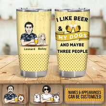 Old Man Beer Dog Personalized Tumbler