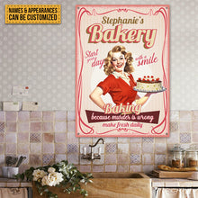Bakery Baking Because Murder Is Wrong - Personalized Custom Metal Sign - Retro style Metal Signs - Kitchen Sign