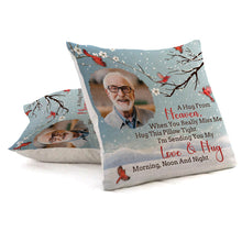 Custom Photo A Hug From Heaven - Memorial Pillow - Memorial Gift For Family, Friends Personalized Custom Pillow