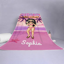 Girls' Trip I'll Bring The Alibi Beaches Swimming Picnic Vacation Traveling - Birthday, Funny Gift For Her, Besties, Family - Personalized Custom Beach Towel