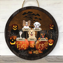 Halloween Trick Or Treat Signs, Halloween Decorations For Dog Lovers, Welcome Sign For Front Door , Dog Mom Gifts