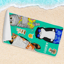 Swimsuit Fluffy Cats Gift For Pet Lovers - Cat Lovers - Personalized Beach Towel