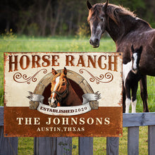 Personalized Horse Ranch Customized Classic Metal Signs-CUSTOMOMO