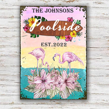 Flamingo Lounge - Poolside - Customized Classic Metal Signs-CUSTOMOMO