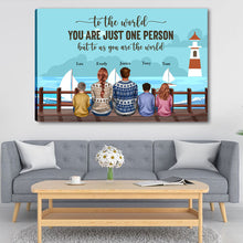 The Love Between A Father And Children Knows No Distance - Gift For Dad - Personalized Canvas