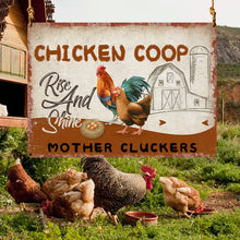 Personalized Year Farm Chicken Coop Rise And Shine Customized Metal Signs, Chicken Signs