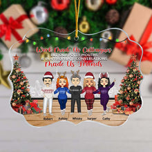 Chibi Best Friends Work Made Us Colleagues But Our Potty Mouths - Christmas Gift For BFF And Colleagues - Personalized Custom Medallion Acrylic Ornament