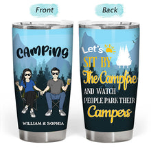 Let's Sit By The Campfire Gift for Couple - Camping Gift - Personalized Custom Tumbler