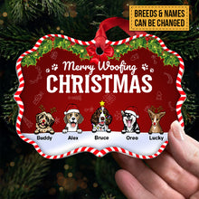 Dog Lover Merry Woofing Christmas - Personalized Custom Aluminum Ornament