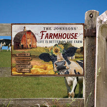 Farm Cattle Metal Signs Farmhouse Life Is Better On The Farm Custom Classic Metal Signs-CUSTOMOMO