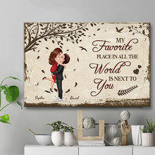 My Favorite Place Is Next To You - Valentine's Day Gifts Personalized Framed Canvas