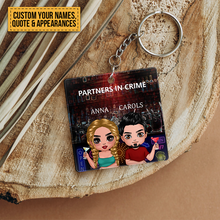 Partners In Crime - Couple Keychain - Gift For Couples Personalized Custom Keychain