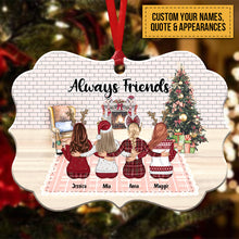 Christmas Ornament - Always Sisters - Personalized Christmas Ornament - Up to 5 Girls