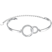 To My Daughter Mother and Daughter Forever Linked Together Circle Bracelet - Silvery Bracelet - Gifr For Daughter