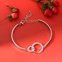 To My Daughter Mother and Daughter Forever Linked Together Circle Bracelet - Silvery Bracelet - Gifr For Daughter