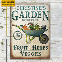 Personalized Garden Herbs and Veggie Customized Classic Metal Signs-CUSTOMOMO