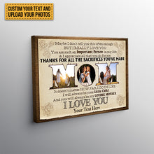 Custom Photo - You Will Always Be My Loving Mother - Gift For Mom - Personalized Custom Canvas Wall Art