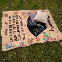 Custom Photo I Can't Wait To Meet You - Blanket - New Born Baby Gifts For Mother Personalized Custom Fleece Flannel Blanket