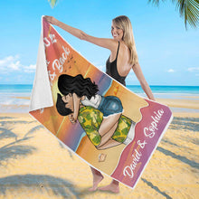 I Love You To The Beach And Back - Beach Summer Beach Towel - Summer Customized Beach Towel - Gift For Husband Wife - Gift For Couple